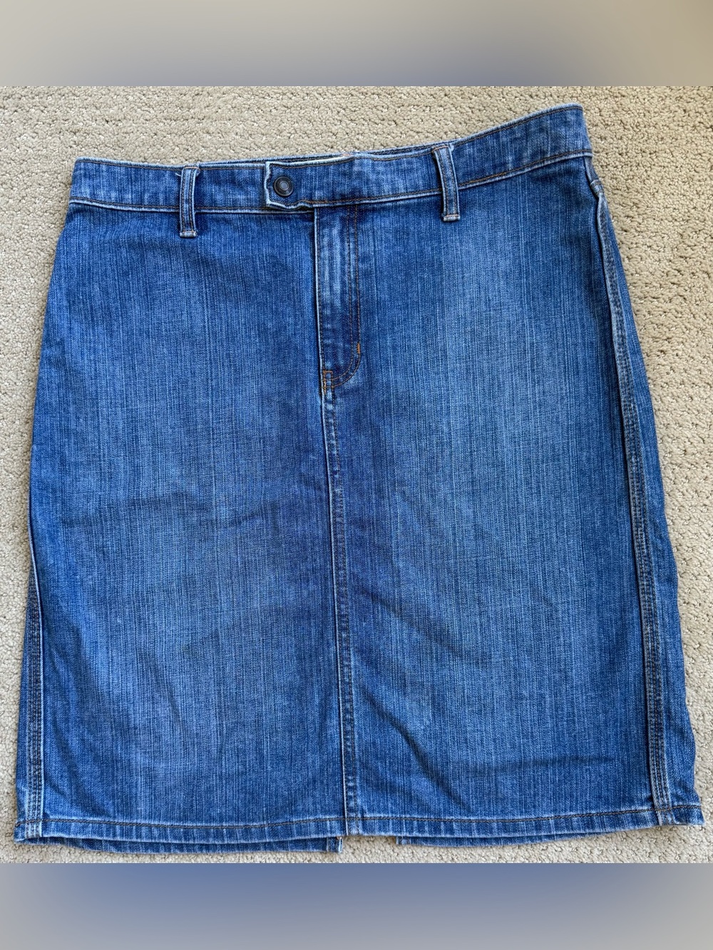 GAP Blue Denim Women's Skirt with Back Slit